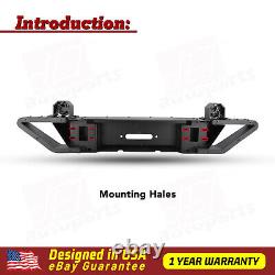 Steel Front Bumper Off-road for 2019-2021 Jeep Wrangler JL JLU LED Fog Lights