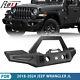 Steel Front Bumper For 2018-2024 Jeep Wrangler Jl Jlu Gladiator Jt With2d-rings