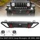 Steel Front Bumper With2d-rings+2led Lights For 2007-2018 Jeep Wrangler Jk Jku