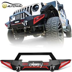 Steel Front Bumper withD-Rings For 2018-2023 Jeep Wrangler JK JL 19-23 GladiatorJT