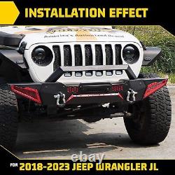 Steel Front Bumper withD-Rings For 2018-2023 Jeep Wrangler JK JL 19-23 GladiatorJT