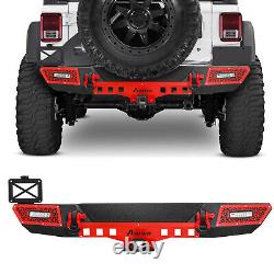 Steel Front Rear Bumper Winch Plate Number Plate Frame For Jeep Wrangler JK JKU