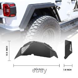 Steel Front/Rear Inner Fender Liners Flares For 2018-2024 Jeep Wrangler JL JLU