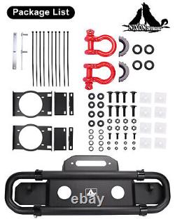 Steel Full Width Front Bumper For 2018-2024 Jeep Wrangler JL JLU with2D-Rings