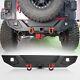 Steel Rear Bumper For 2007-18 Jeep Wrangler Jk Jku Withled Light &d-rings Offroad