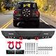 Steel Rear Bumper For 2007-2018 Jeep Wrangler Jk Jku With Led Light & D-ring Parts