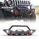 Textured Black Front Bumper For 2018-2023 Jeep Wrangler Jl Jlu With2d-rings Steel