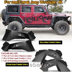 Textured Fender Flares or Inner Fenders Liners for 2007-2018 Jeep Wrangler JK