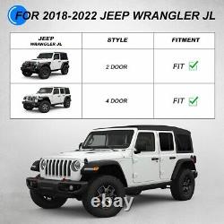 Textured Front Bumper for 2018-2024 Jeep Wrangler JL JLU with2D-Rings Steel