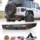 Textured Solid Rear Bumper Withled Lights+2d-rings For 2018-2023 Jeep Wrangler Jl