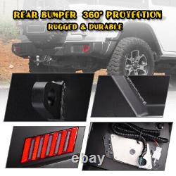 Upgrade For 2018-2023 Jeep Wrangler JL Steel Rear Bumper Protector withLED Light