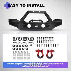 WOLFX Full Width For 2007-2018 Jeep Wrangler JK/JKU Front Bumper Powder-Coated