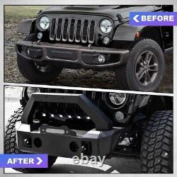 WOLFX Full Width For 2007-2018 Jeep Wrangler JK/JKU Front Bumper Powder-Coated