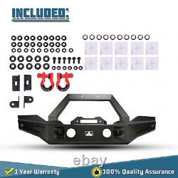 Wolfstorm Front Bumper for 2007-2018 Jeep Wrangler JK JKU Powder-Coated Steel