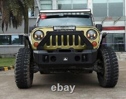 Wolfstorm Front Bumper for 2007-2018 Jeep Wrangler JK JKU Powder-Coated Steel